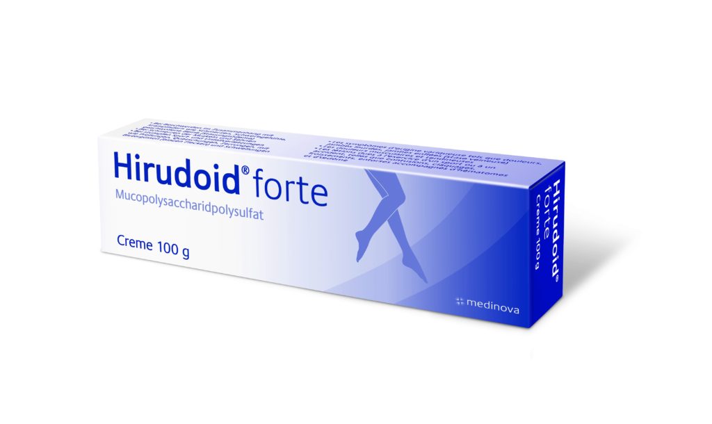 Die Hirudoid Creme in der 100g Tube hilft bei Venenprobleme.